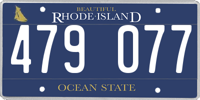 RI license plate 479077