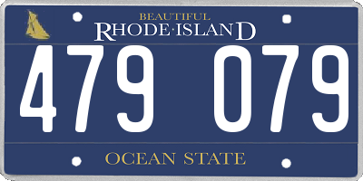 RI license plate 479079