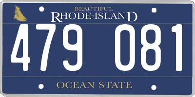RI license plate 479081