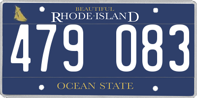 RI license plate 479083