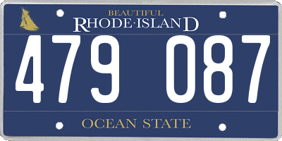RI license plate 479087