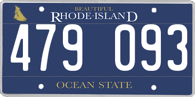 RI license plate 479093