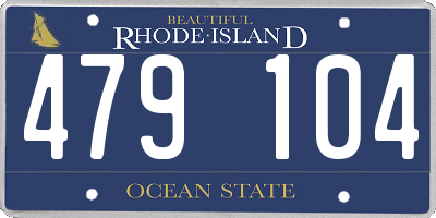 RI license plate 479104