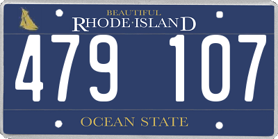 RI license plate 479107