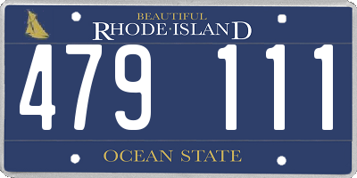 RI license plate 479111