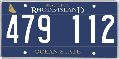 RI license plate 479112