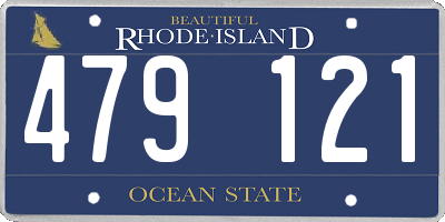 RI license plate 479121