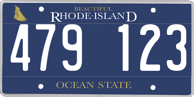 RI license plate 479123