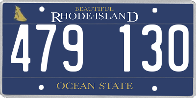 RI license plate 479130