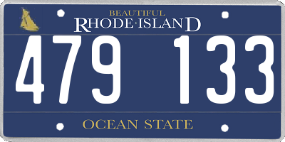 RI license plate 479133