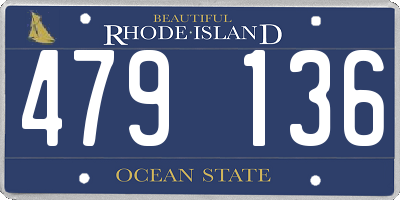RI license plate 479136