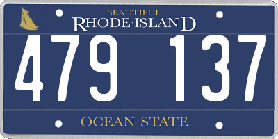 RI license plate 479137