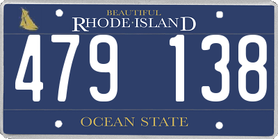 RI license plate 479138