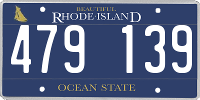 RI license plate 479139