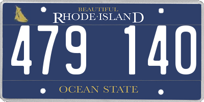 RI license plate 479140