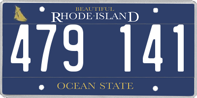 RI license plate 479141