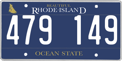 RI license plate 479149