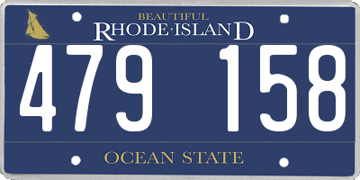 RI license plate 479158