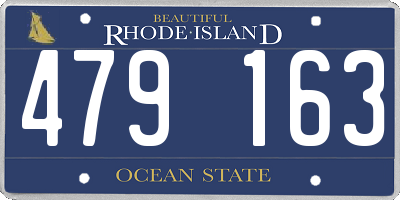 RI license plate 479163