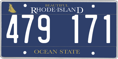RI license plate 479171