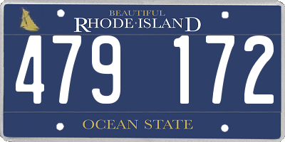 RI license plate 479172