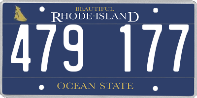 RI license plate 479177