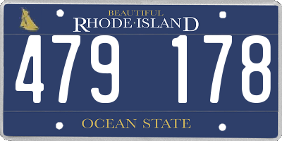 RI license plate 479178
