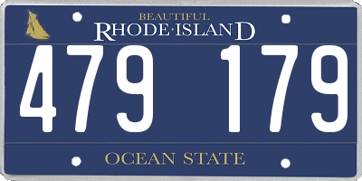 RI license plate 479179