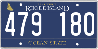 RI license plate 479180