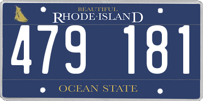 RI license plate 479181