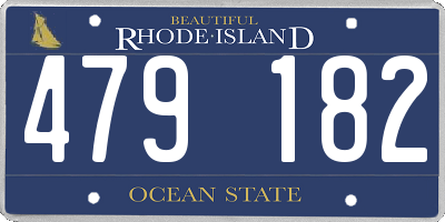 RI license plate 479182