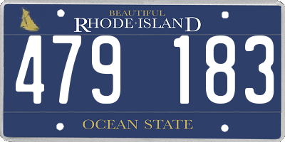 RI license plate 479183