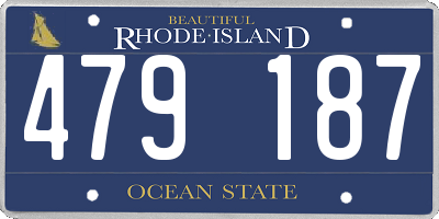 RI license plate 479187