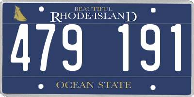 RI license plate 479191