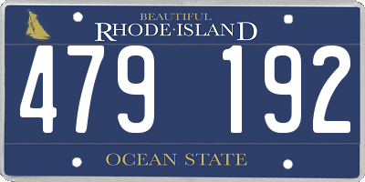 RI license plate 479192