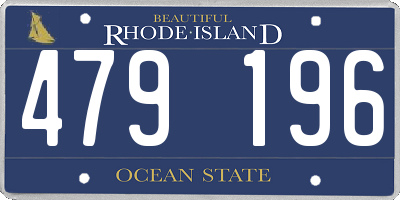 RI license plate 479196