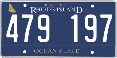 RI license plate 479197