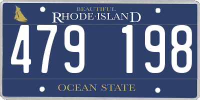 RI license plate 479198