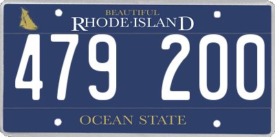 RI license plate 479200
