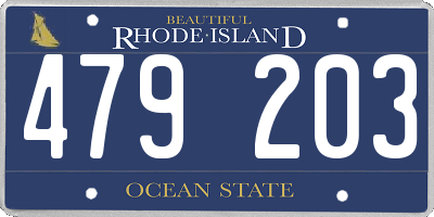 RI license plate 479203