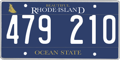 RI license plate 479210