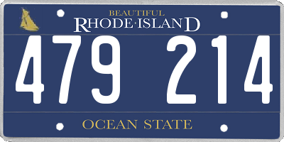 RI license plate 479214