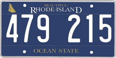 RI license plate 479215