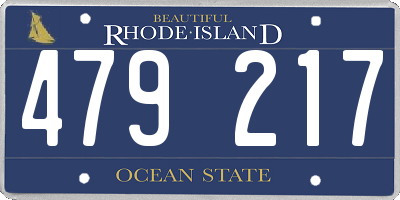 RI license plate 479217