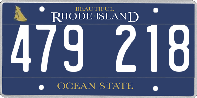 RI license plate 479218