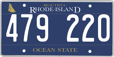 RI license plate 479220