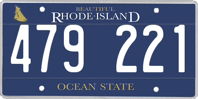 RI license plate 479221