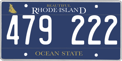 RI license plate 479222