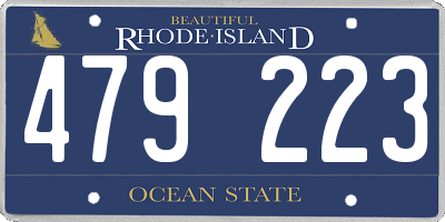 RI license plate 479223