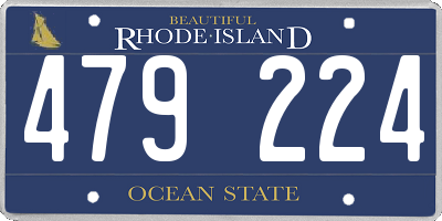 RI license plate 479224